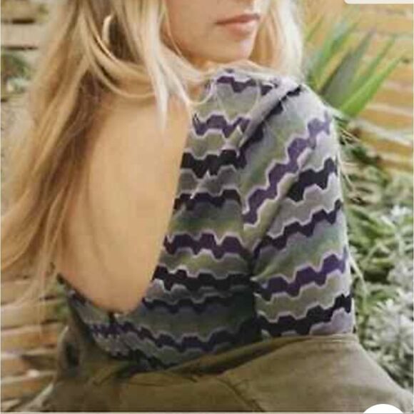 Zara Only one metallic multicolored long sleeve boho mini dress size small - Picture 7 of 12